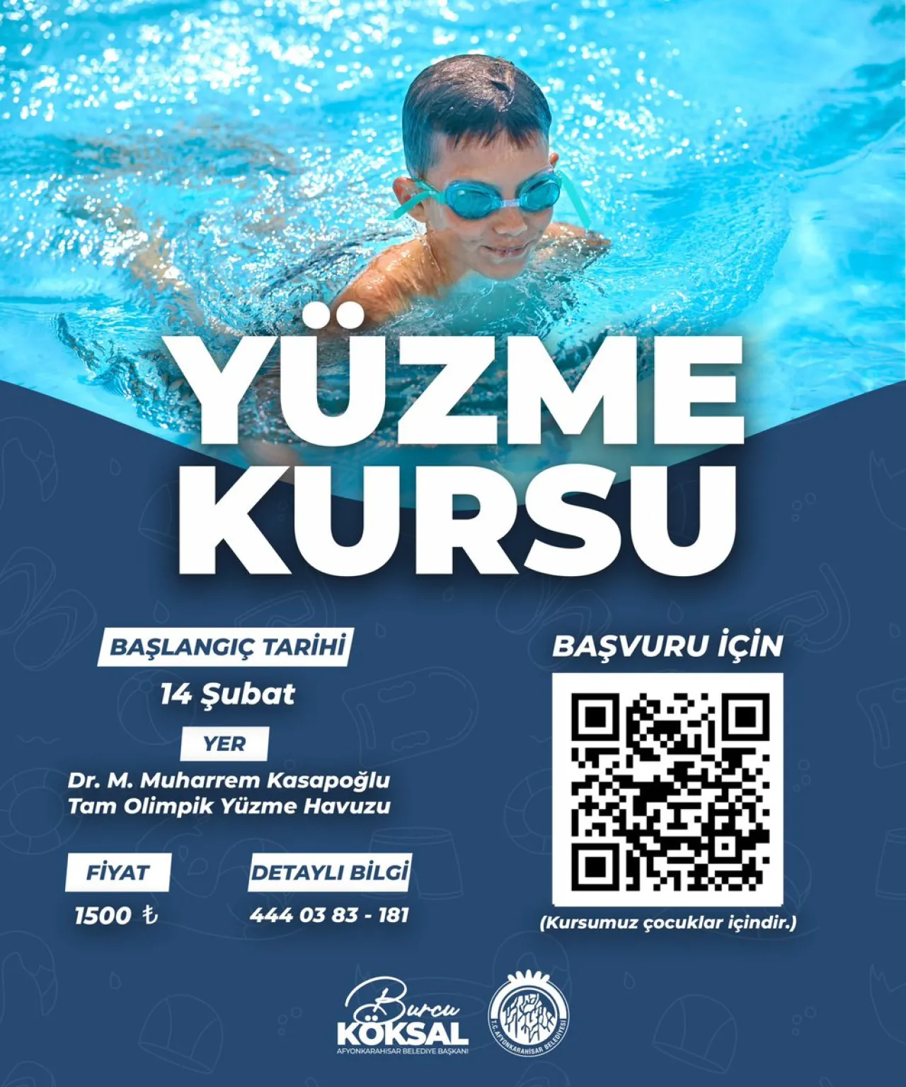 Afyonkarahisar'da Çocuklar İçin Yüzme Kursları Başlıyor