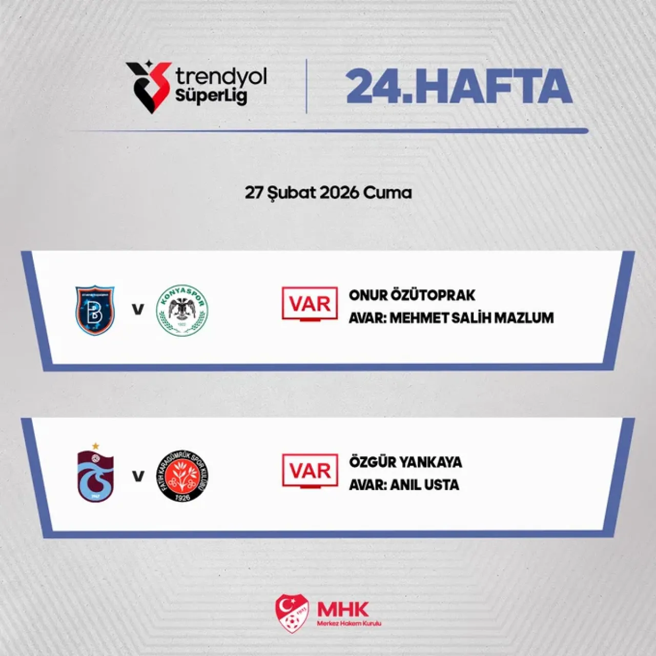Türkiye'nin Gündemindeki Süper Lig Maçları İçin Hakem Kadroları Açıklandı
