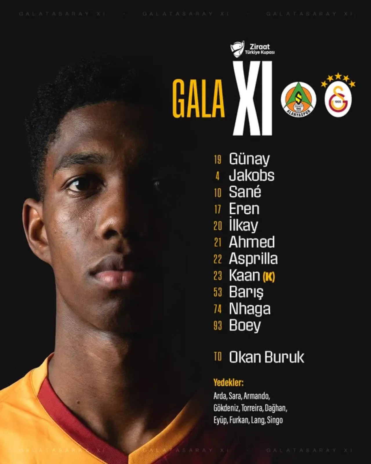 Galatasaray, Alanyaspor Maçında Kritik 11'ini Açıkladı!